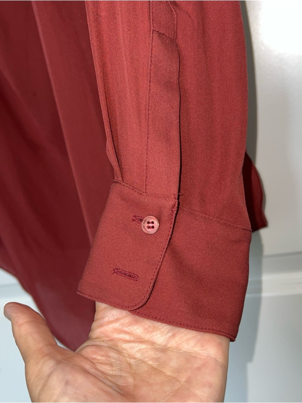 Haute Hippie silk Women's Rust Red Draped Blouse M - Picture 4 of 11